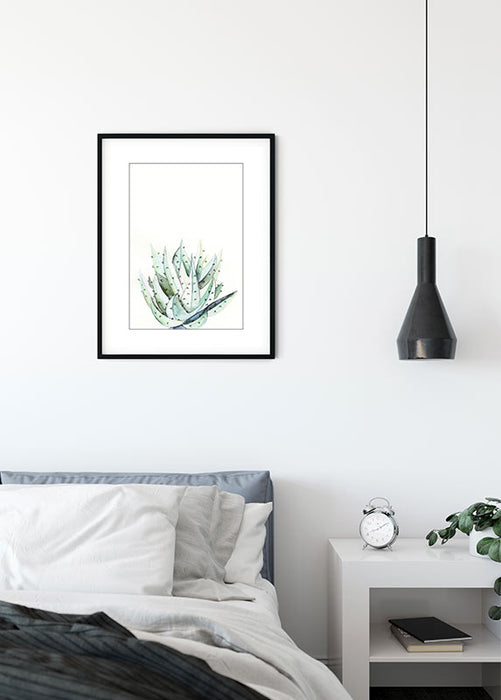 Wandbild - Aloe Watercolor