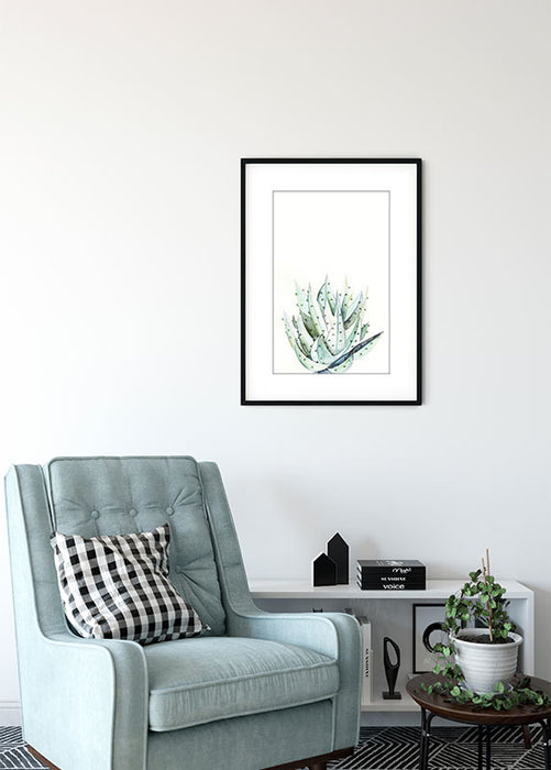Wandbild - Aloe Watercolor