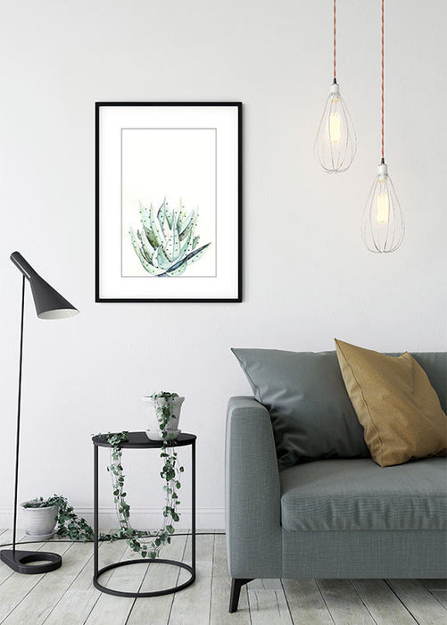 Wandbild - Aloe Watercolor