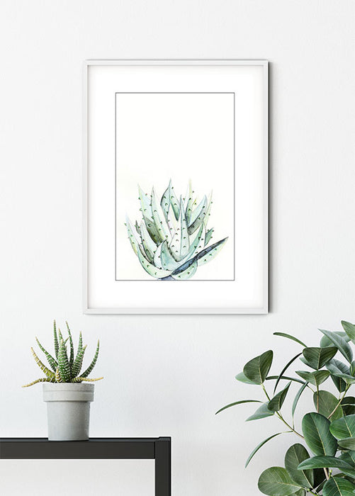 Wandbild - Aloe Watercolor