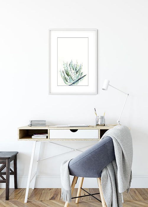 Wandbild - Aloe Watercolor