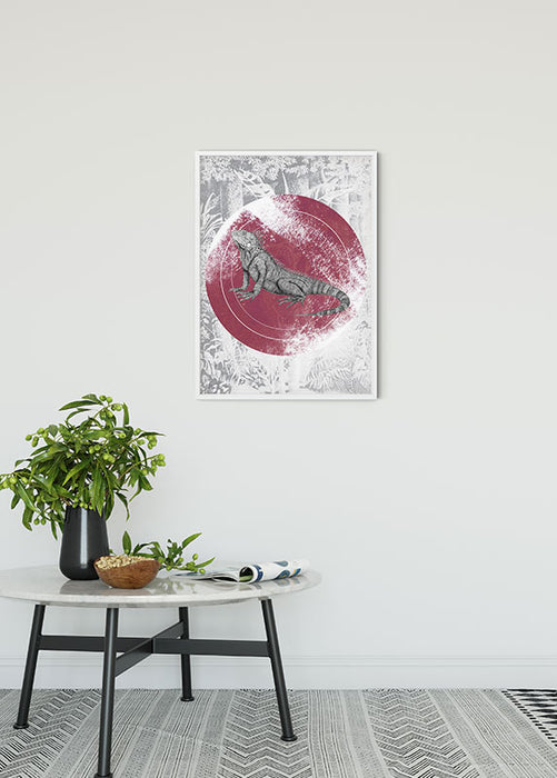 Komar NEU | Wandbild - Iguana Circle - Größe 50 x 70 cm