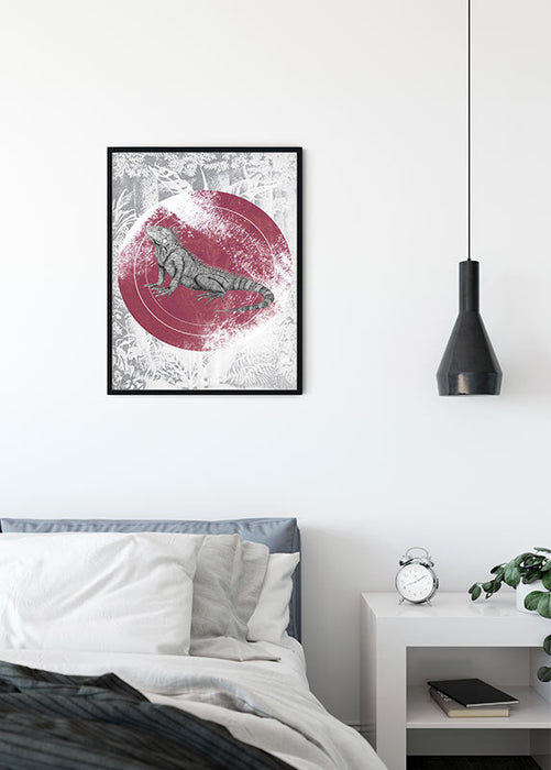 Komar NEU | Wandbild - Iguana Circle - Größe 40 x 50 cm