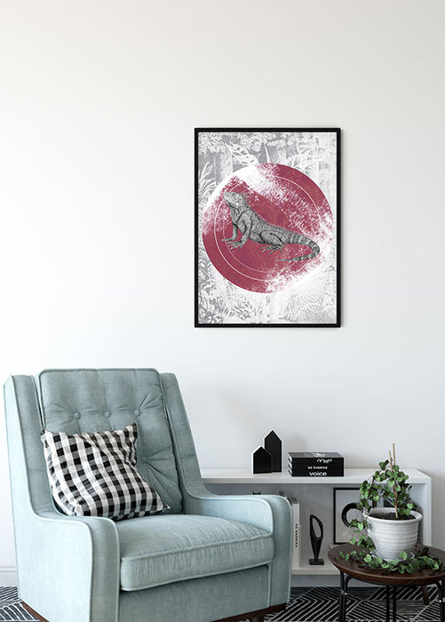 Wandbild - Iguana Circle