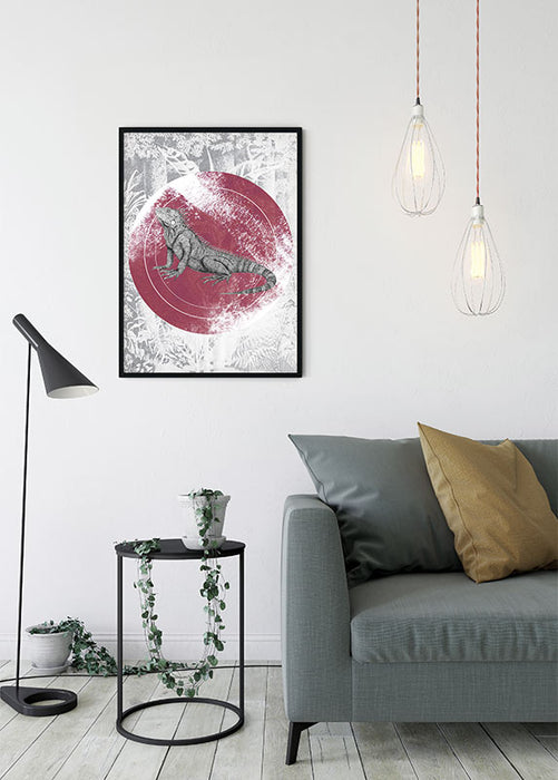 Komar NEU | Wandbild - Iguana Circle - Größe 40 x 50 cm