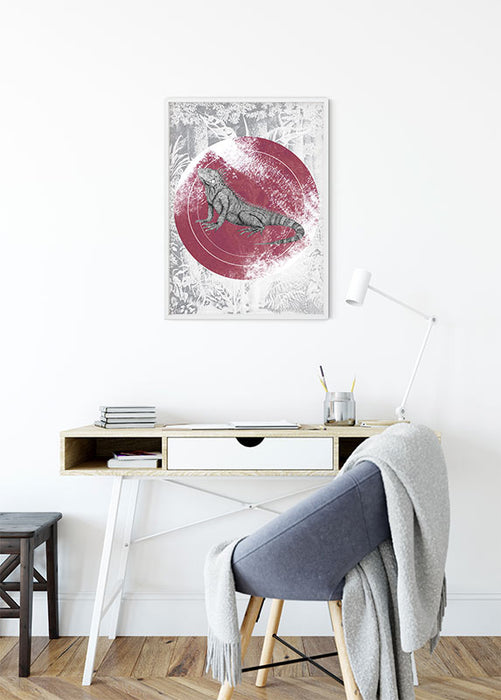 Komar NEU | Wandbild - Iguana Circle - Größe 30 x 40 cm