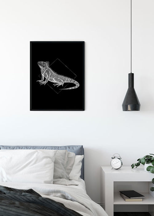 Wandbild - Iguana Black