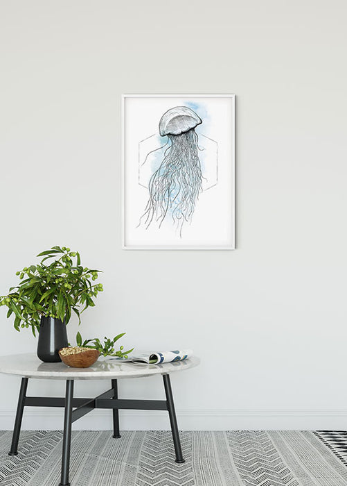 Komar NEU | Wandbild - Jellyfish Watercolor - Größe 30 x 40 cm