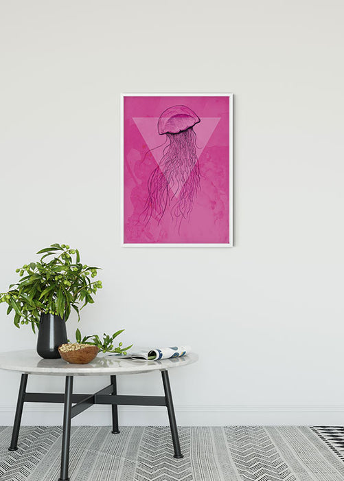 Komar NEU | Wandbild - Jellyfish Pink - Größe 50 x 70 cm
