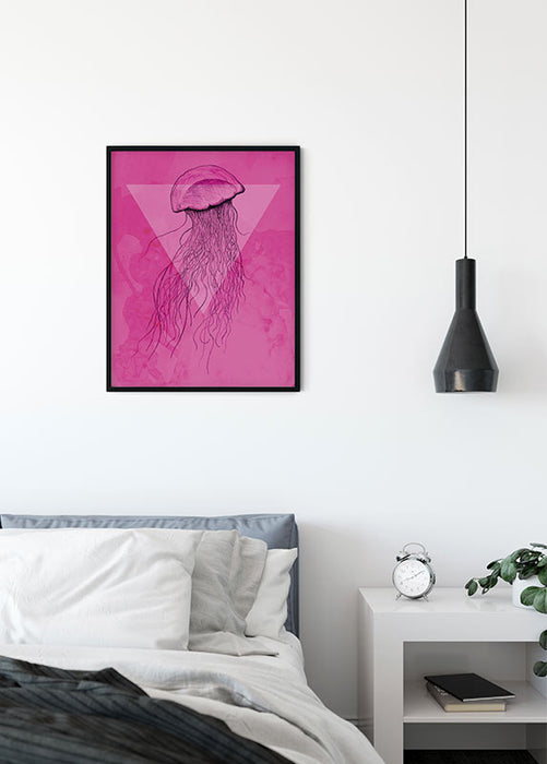 Wandbild - Jellyfish Pink