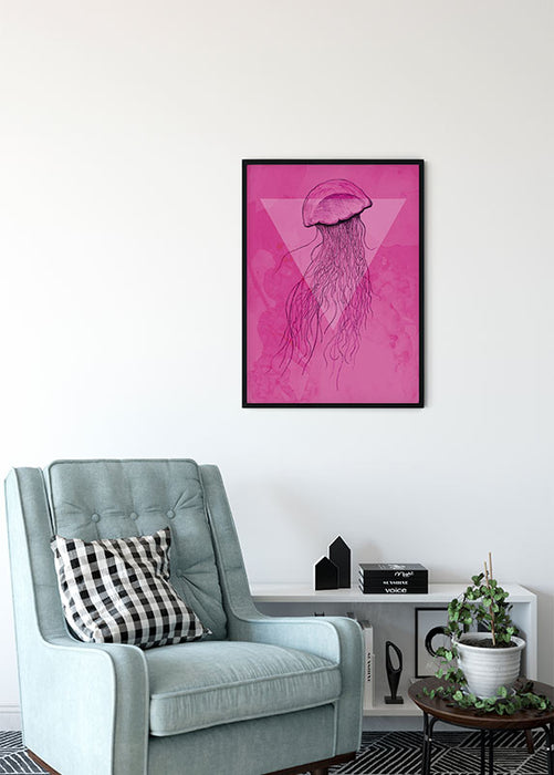 Wandbild - Jellyfish Pink