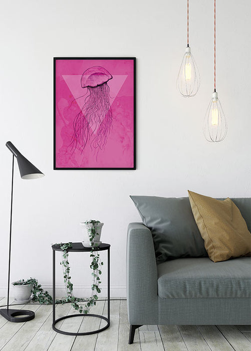 Wandbild - Jellyfish Pink