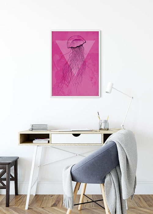 Wandbild - Jellyfish Pink