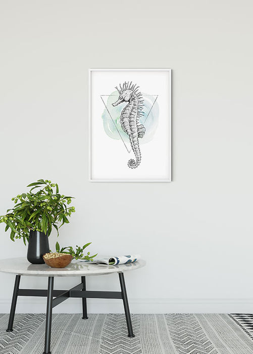 Komar NEU | Wandbild - Sea Horse Watercolor - Größe 50 x 70 cm