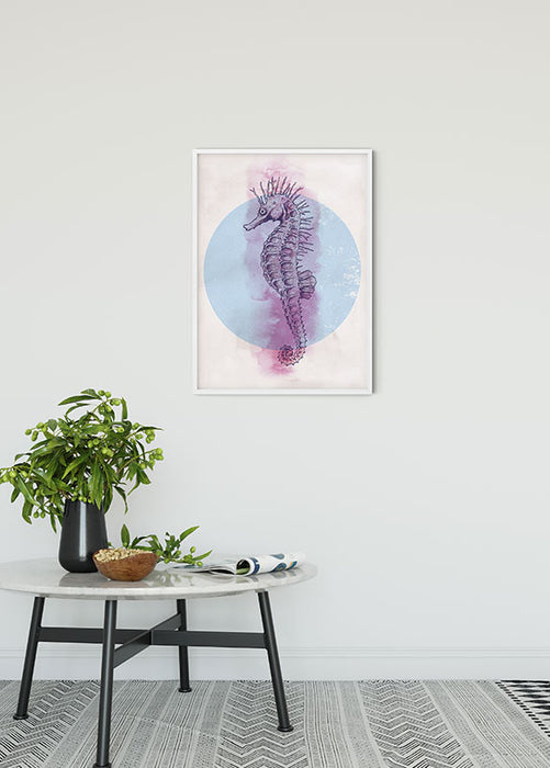 Komar NEU | Wandbild - Sea Horse Circle - Größe 50 x 70 cm