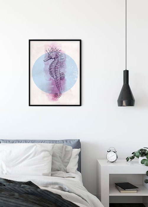 Komar NEU | Wandbild - Sea Horse Circle - Größe 50 x 70 cm