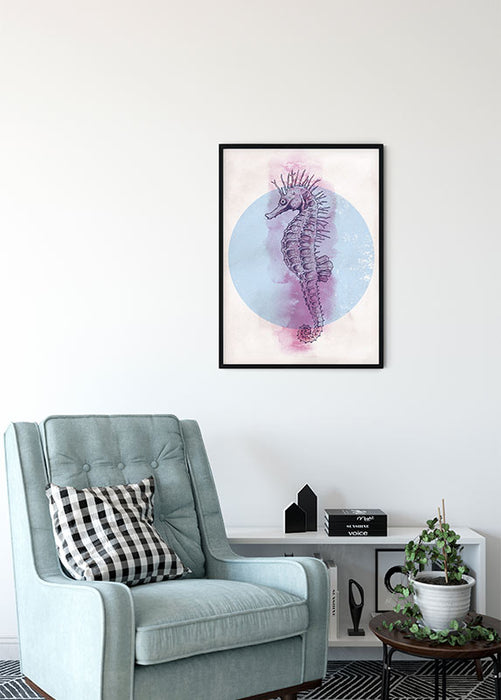 Komar NEU | Wandbild - Sea Horse Circle - Größe 50 x 70 cm