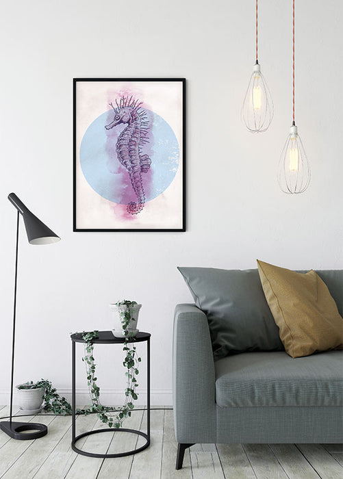 Wandbild - Sea Horse Circle