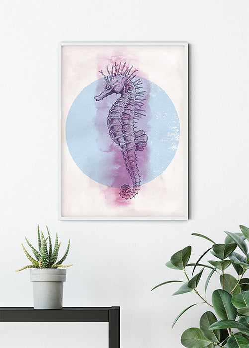 Komar NEU | Wandbild - Sea Horse Circle - Größe 50 x 70 cm