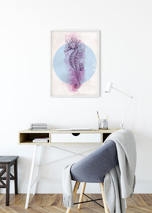 Komar NEU | Wandbild - Sea Horse Circle - Größe 50 x 70 cm
