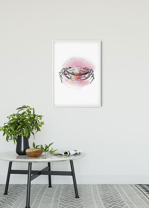 Wandbild - Crab Watercolor