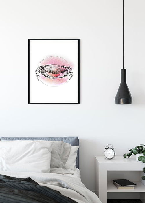 Komar NEU | Wandbild - Crab Watercolor - Größe 40 x 50 cm