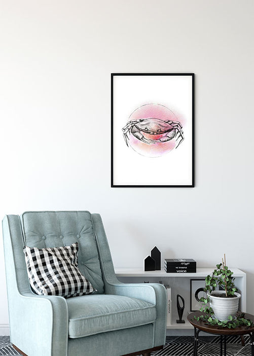 Wandbild - Crab Watercolor