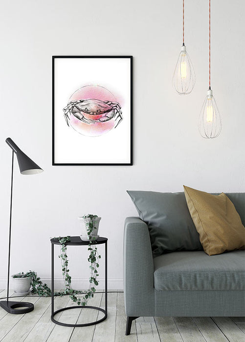Wandbild - Crab Watercolor