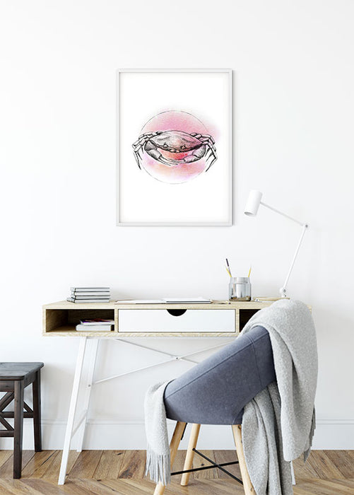Wandbild - Crab Watercolor