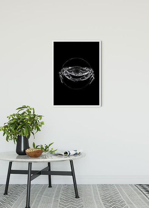 Wandbild - Crab Black