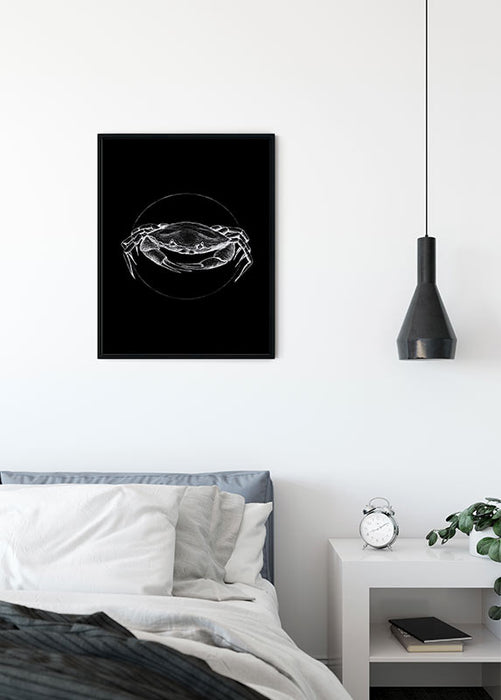 Wandbild - Crab Black