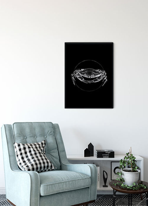 Wandbild - Crab Black