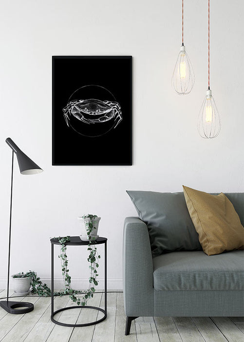 Wandbild - Crab Black