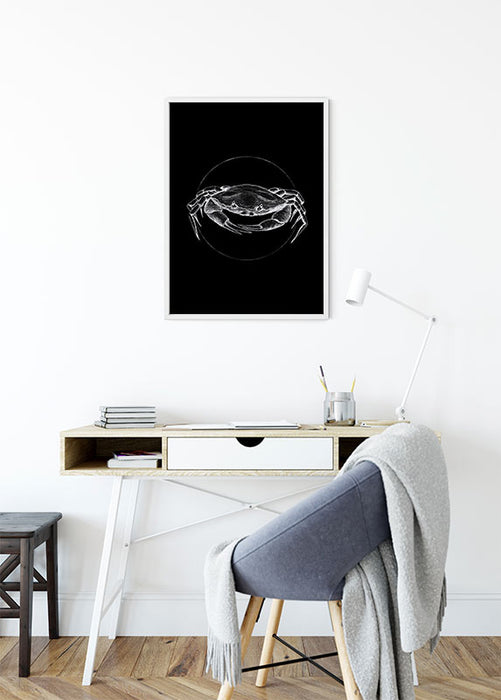 Komar NEU | Wandbild - Crab Black - Größe 50 x 70 cm