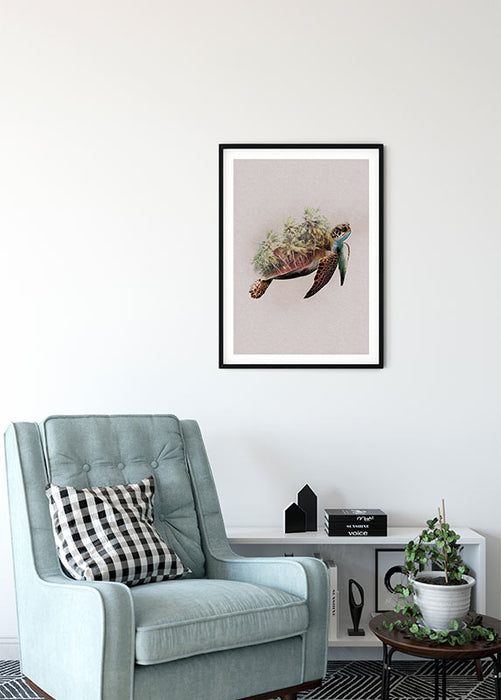 Komar NEU | Wandbild - Animals Paradise Turtle - Größe 40 x 50 cm