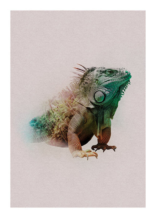 Komar NEU | Wandbild - Animals Paradise Iguana - Größe 40 x 50 cm