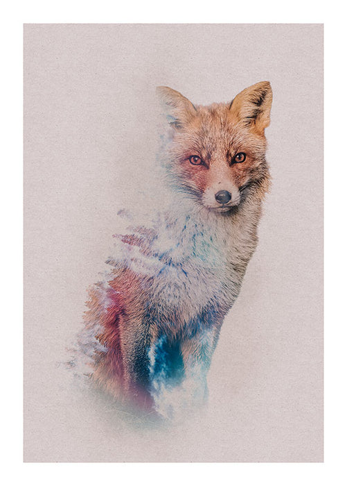 Wandbild - Animals Forest Fox