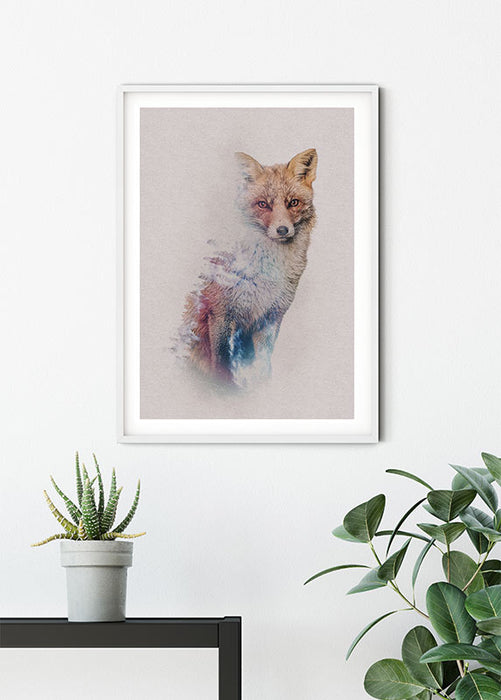 Wandbild - Animals Forest Fox