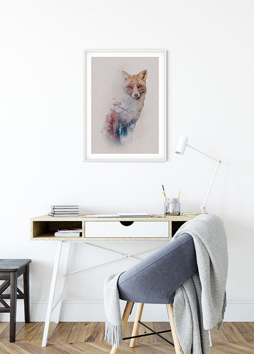 Wandbild - Animals Forest Fox