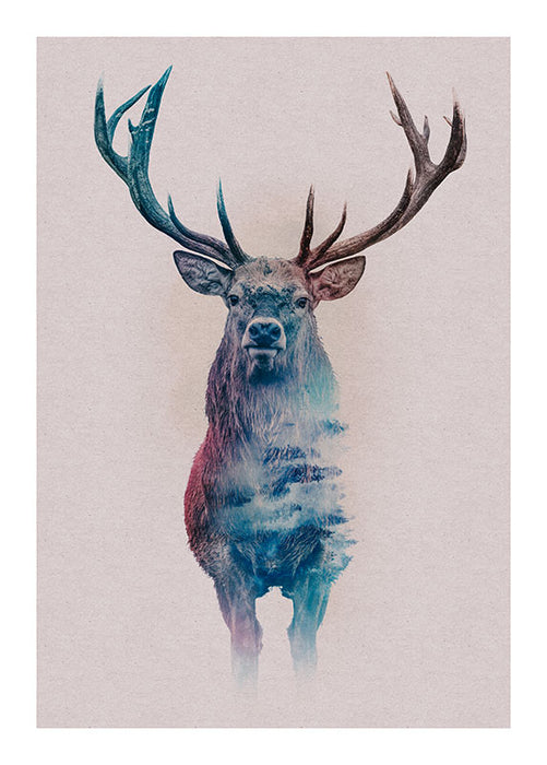 Wandbild - Animals Forest Deer