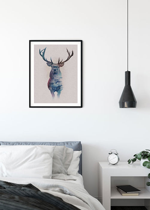 Wandbild - Animals Forest Deer