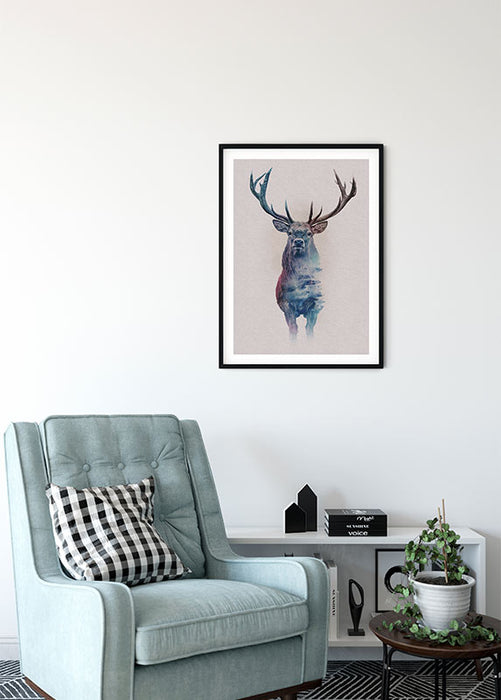 Wandbild - Animals Forest Deer