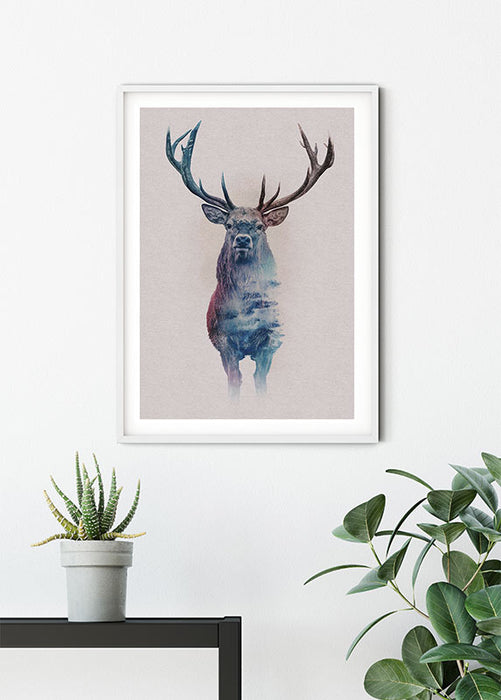 Wandbild - Animals Forest Deer