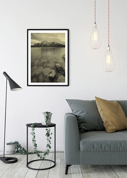Komar NEU | Wandbild - Word Lake Silence Sand - Größe 40 x 50 cm