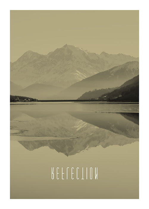Wandbild - Word Lake Reflection Sand