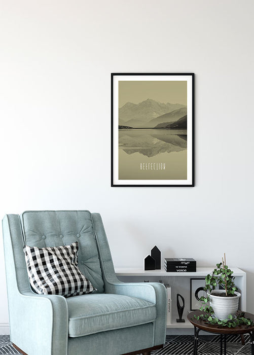 Wandbild - Word Lake Reflection Sand