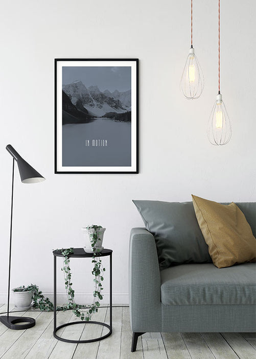 Komar NEU | Wandbild - Word Lake In Motion Steel - Größe 40 x 50 cm