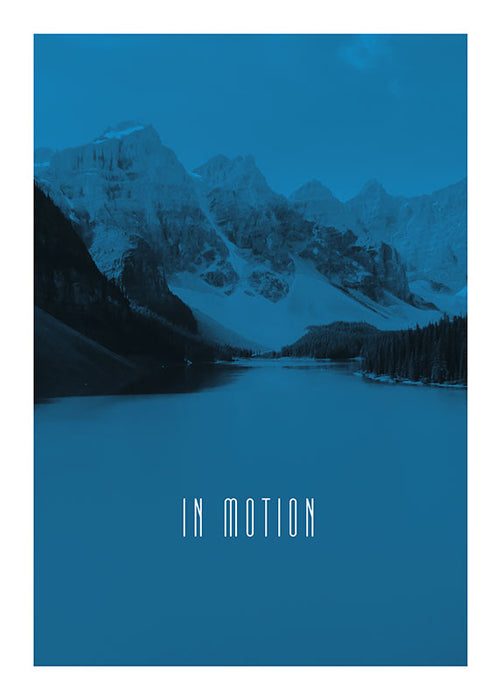 Komar NEU | Wandbild - Word Lake In Motion Blue - Größe 30 x 40 cm