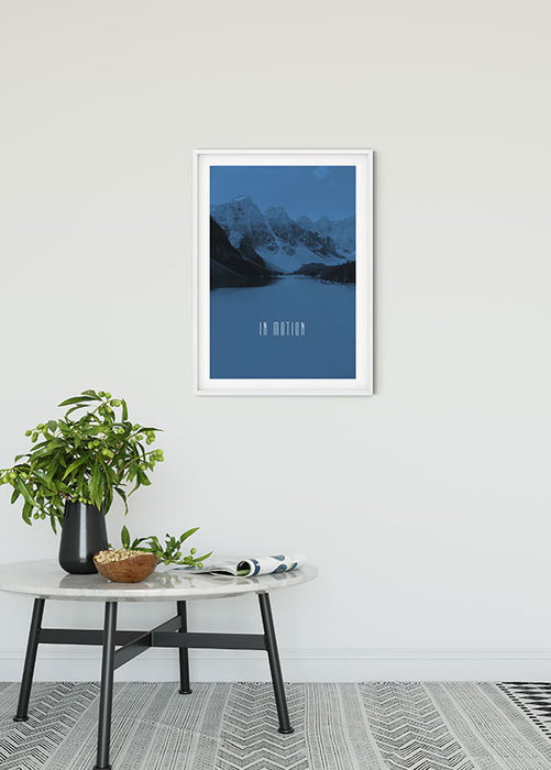 Wandbild - Word Lake In Motion Blue