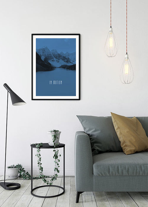 Wandbild - Word Lake In Motion Blue
